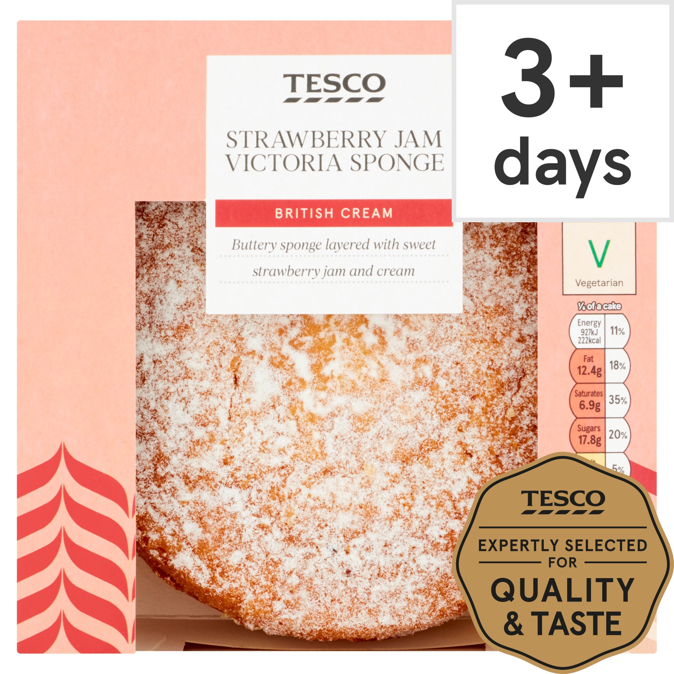Tesco Strawberry Jam Victoria Sponge Cake 360g