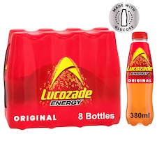 Lucozade Energy Original 8 Pack 380Ml