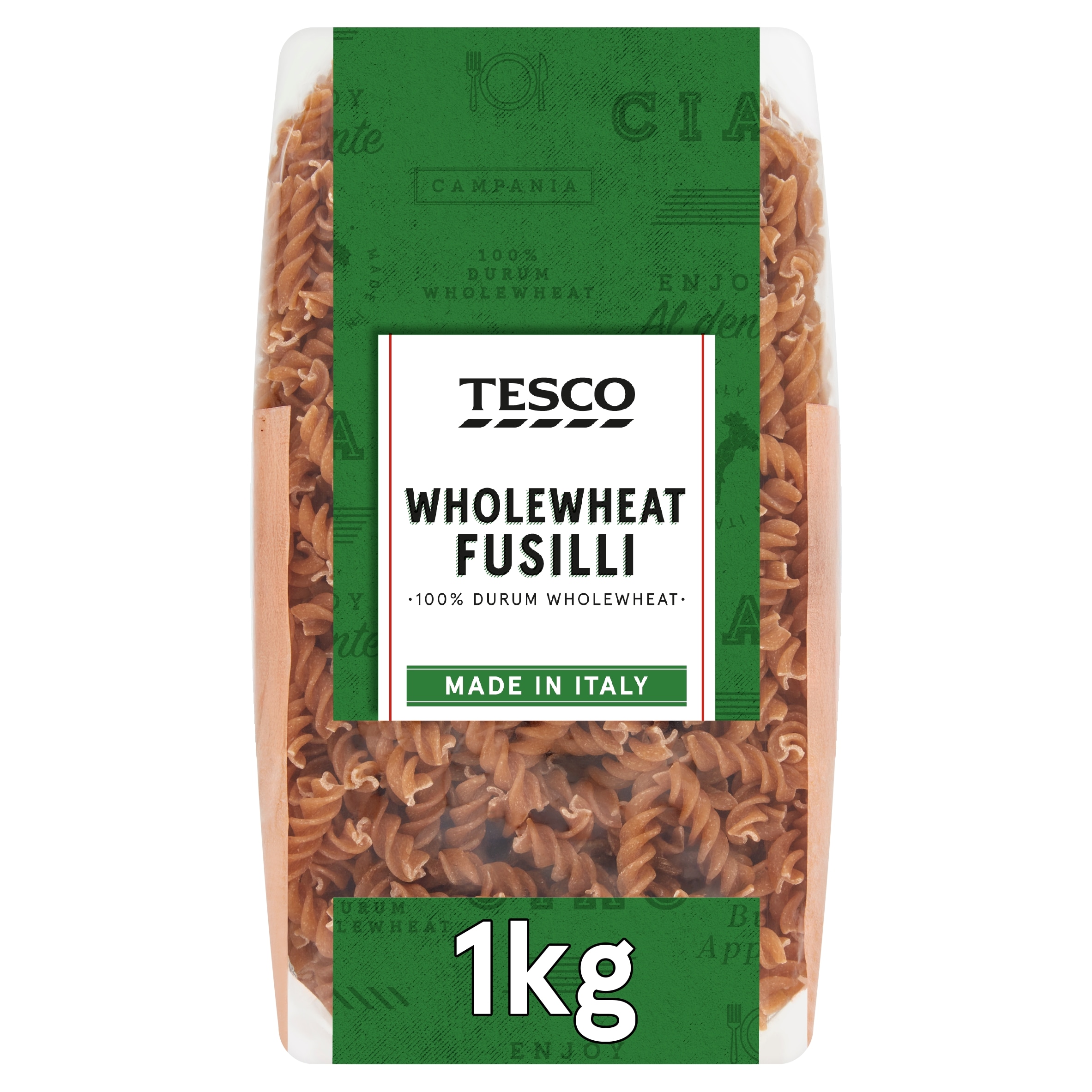 Tesco Wholewheat Fusilli Pasta 1kg
