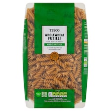 Tesco Wholewheat Fusilli Pasta 1kg