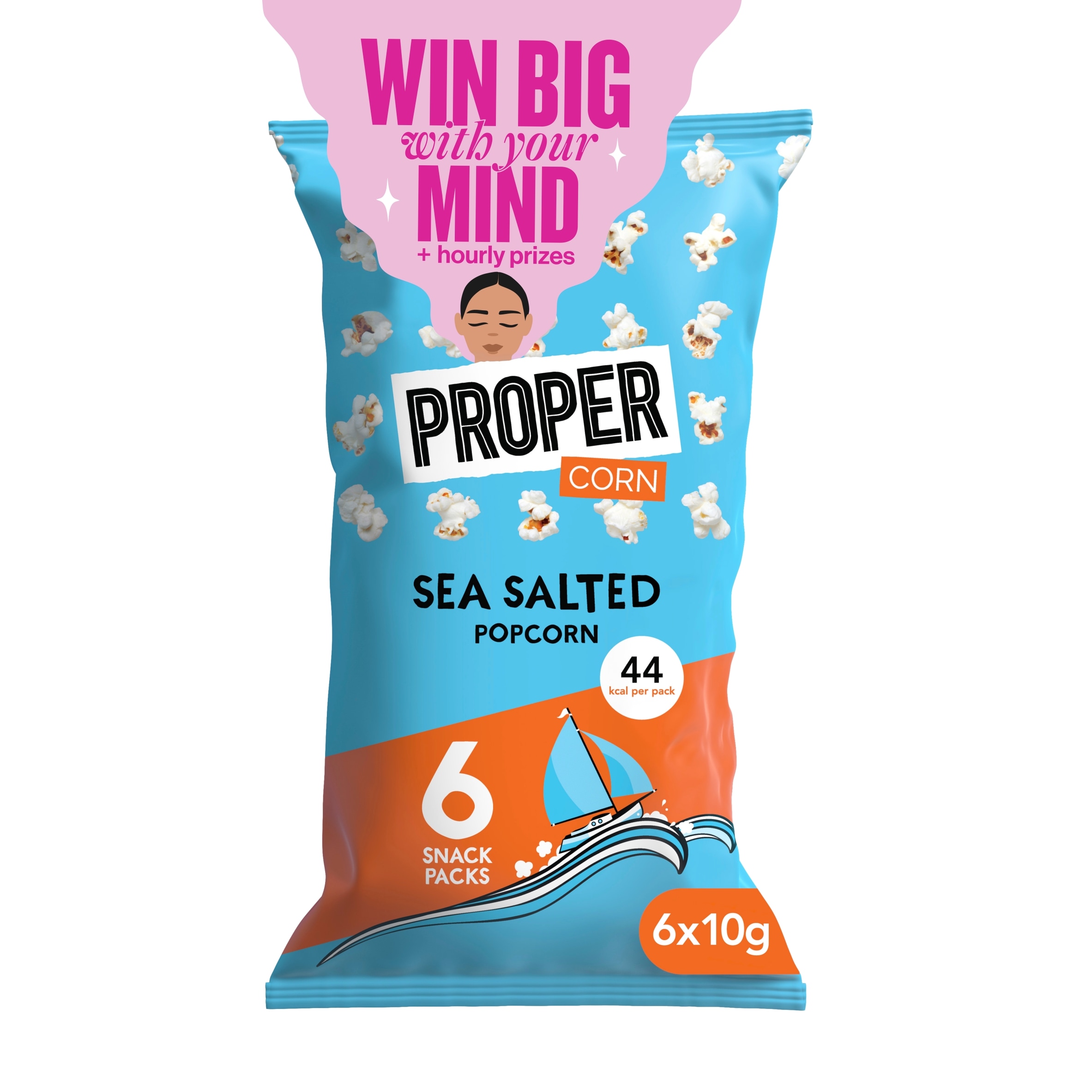 Propercorn Sea Salted Popcorn 6 x 10g