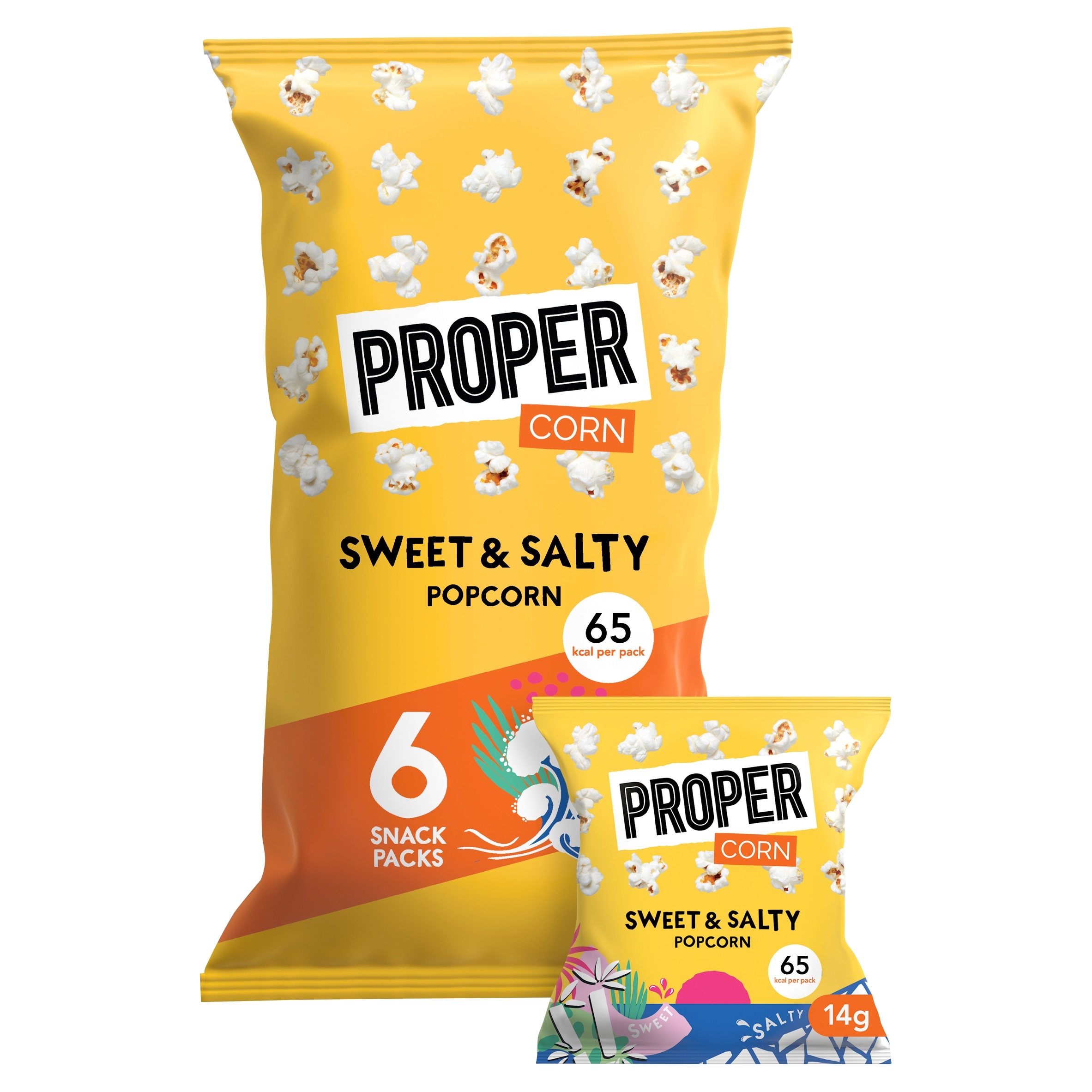 Propercorn Sweet & Salty Popcorn 6X14g thumbnail 2