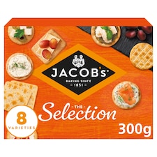 Jacob's Biscuits for Cheese 8 Variety Cracker Selection 300g
