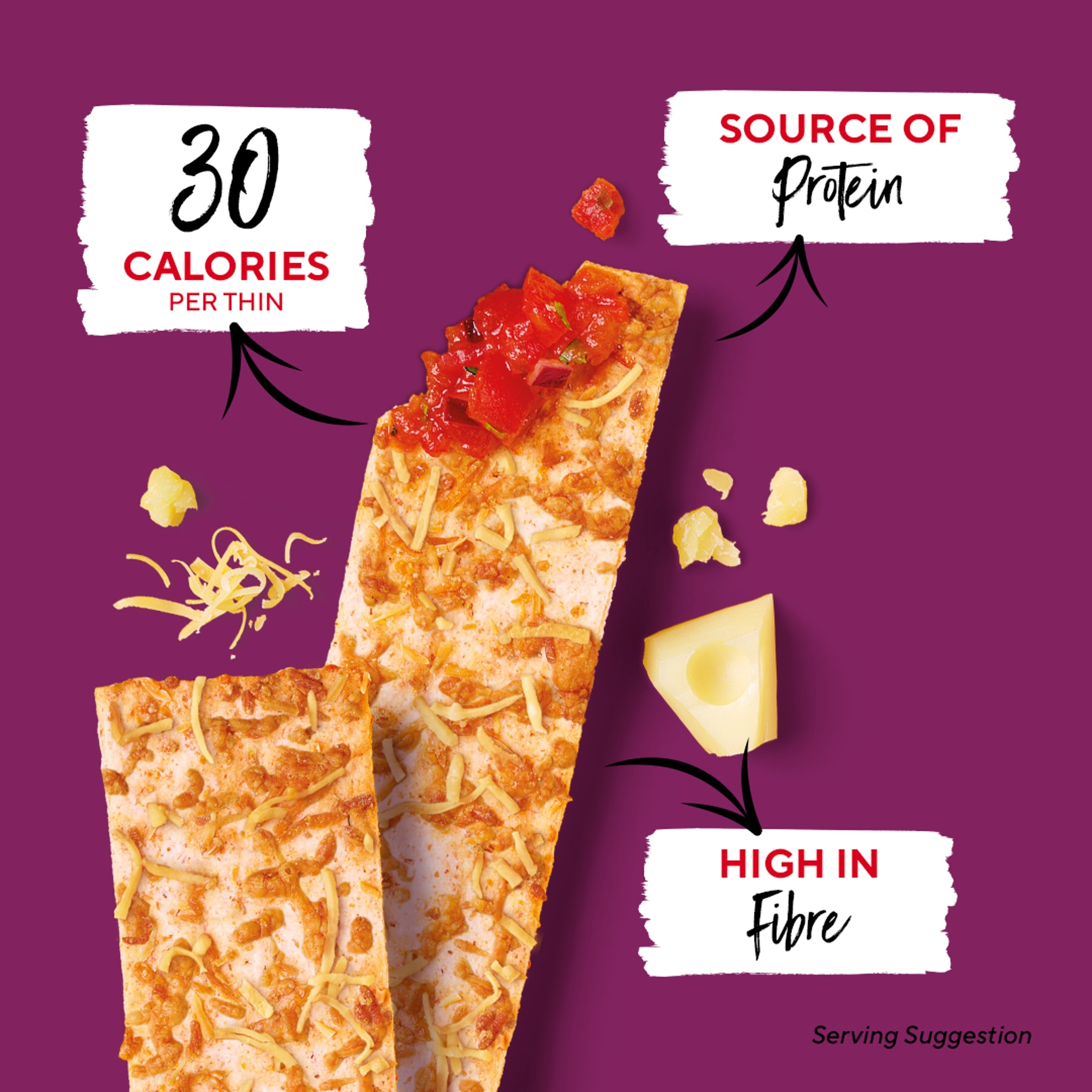 Ryvita 3 Cheese Thins 125G thumbnail 2
