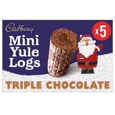 Cadbury Mini Yule Logs - Triple Chocolate 5 Pack thumbnail 3