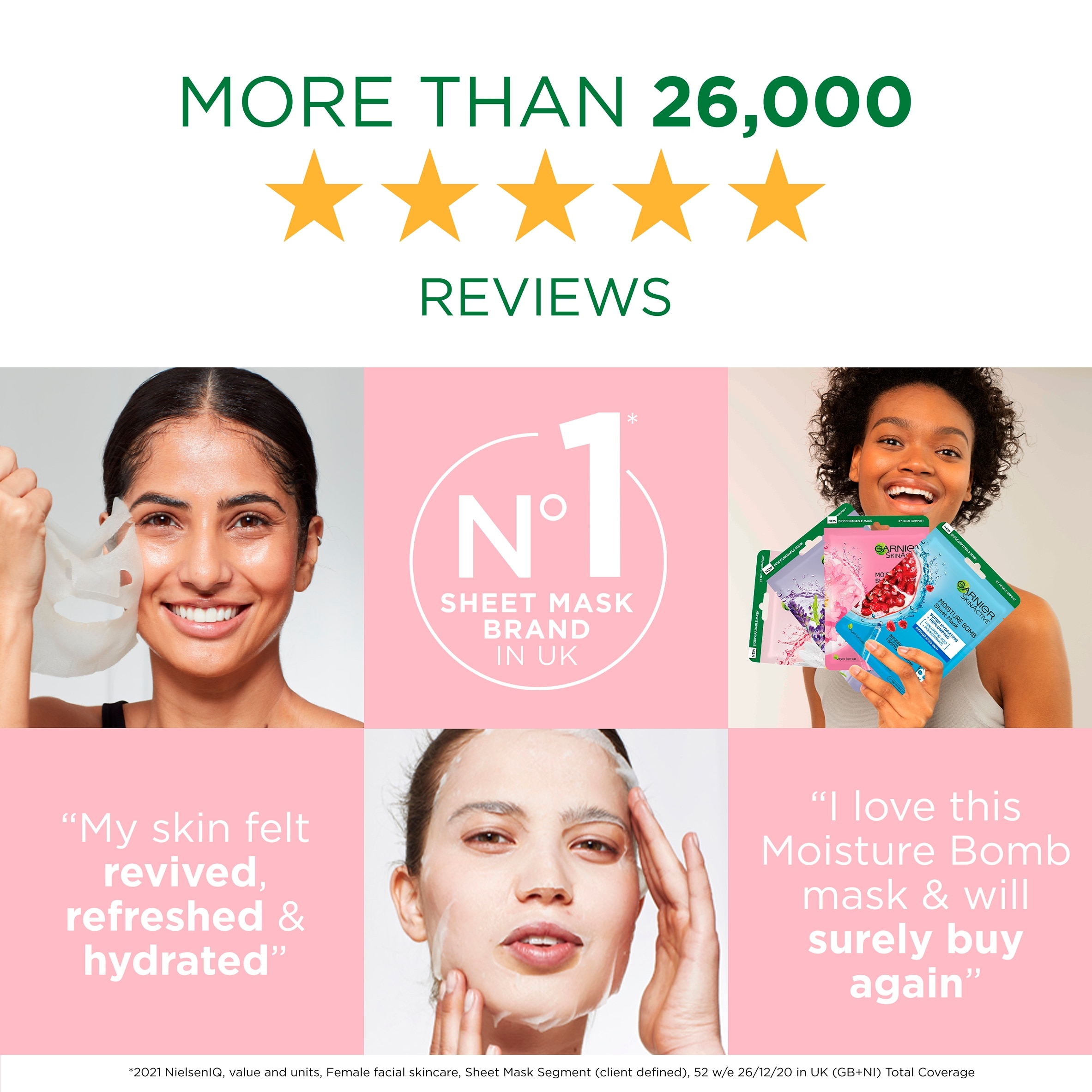 Garnier Moisture Bomb Hydrating Face Mask Chamomile thumbnail 3