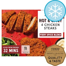 Tesco 4 Hot & Spicy Chicken Steaks 380G
