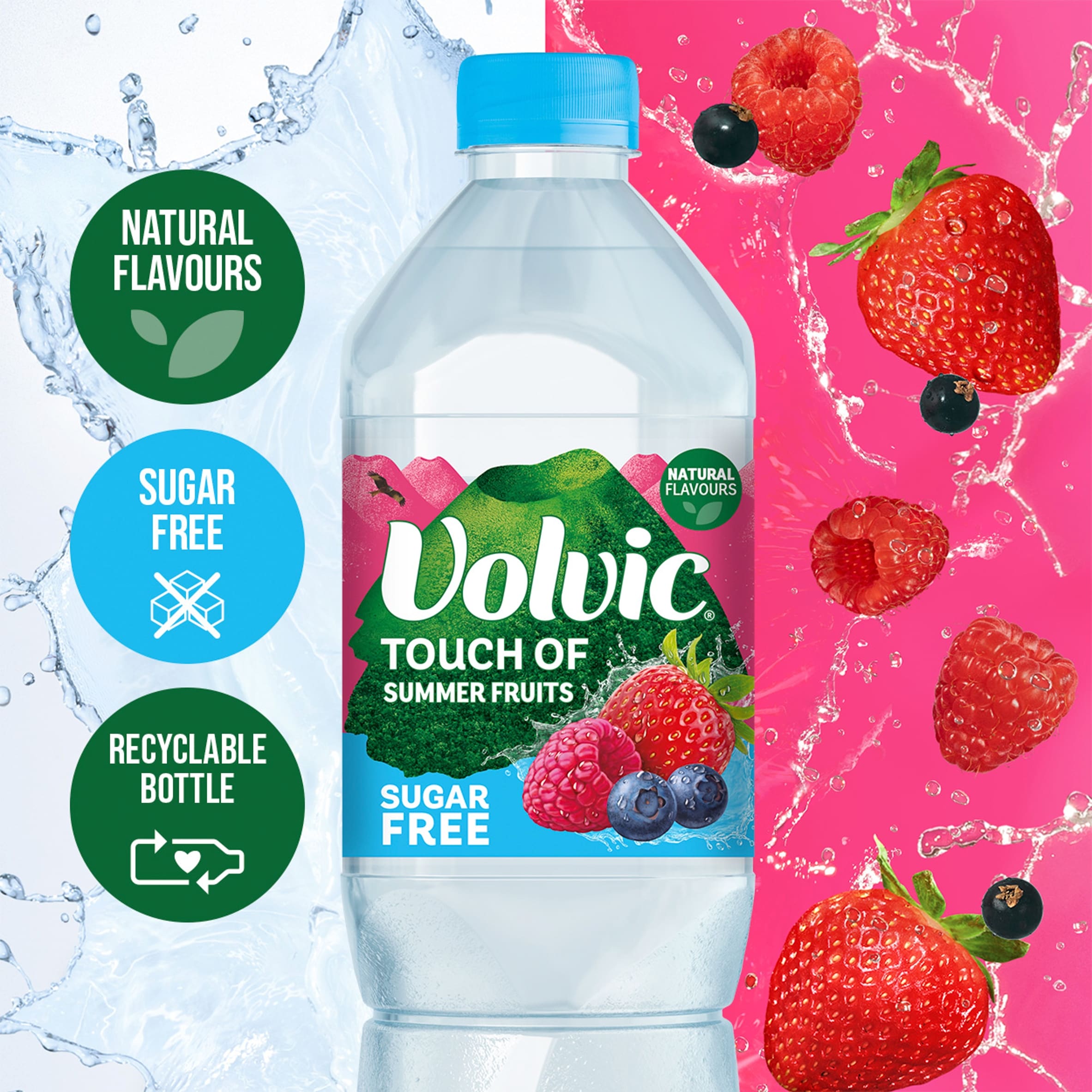 Volvic Touch of Fruit Summer Fruits Sugar Free Still Flavoured Water 1.5L thumbnail 2