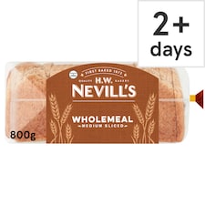 H.W. Nevill's Medium Sliced Wholemeal Bread 800g