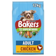 Bakers Adult Dry Dog Food Chicken and Veg 12kg