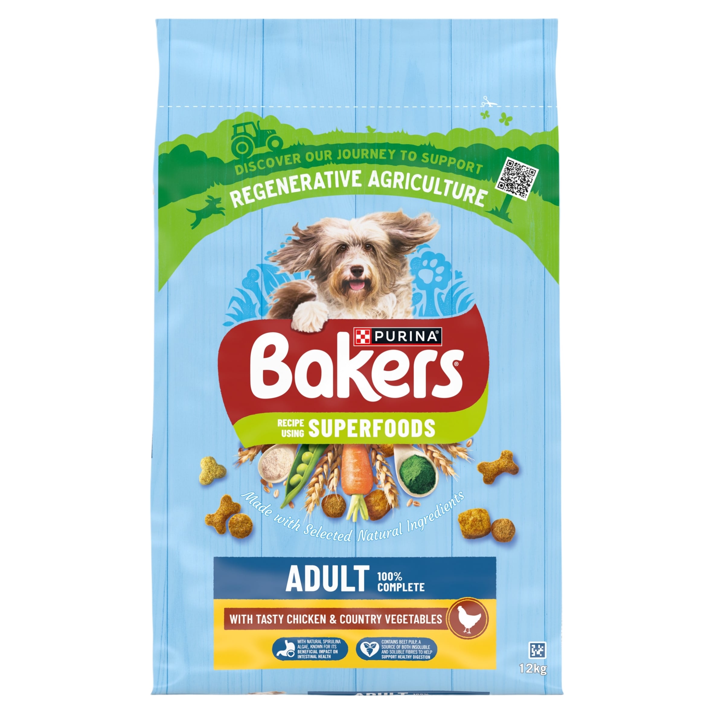 Bakers Adult Dry Dog Food Chicken and Veg 12kg thumbnail 2