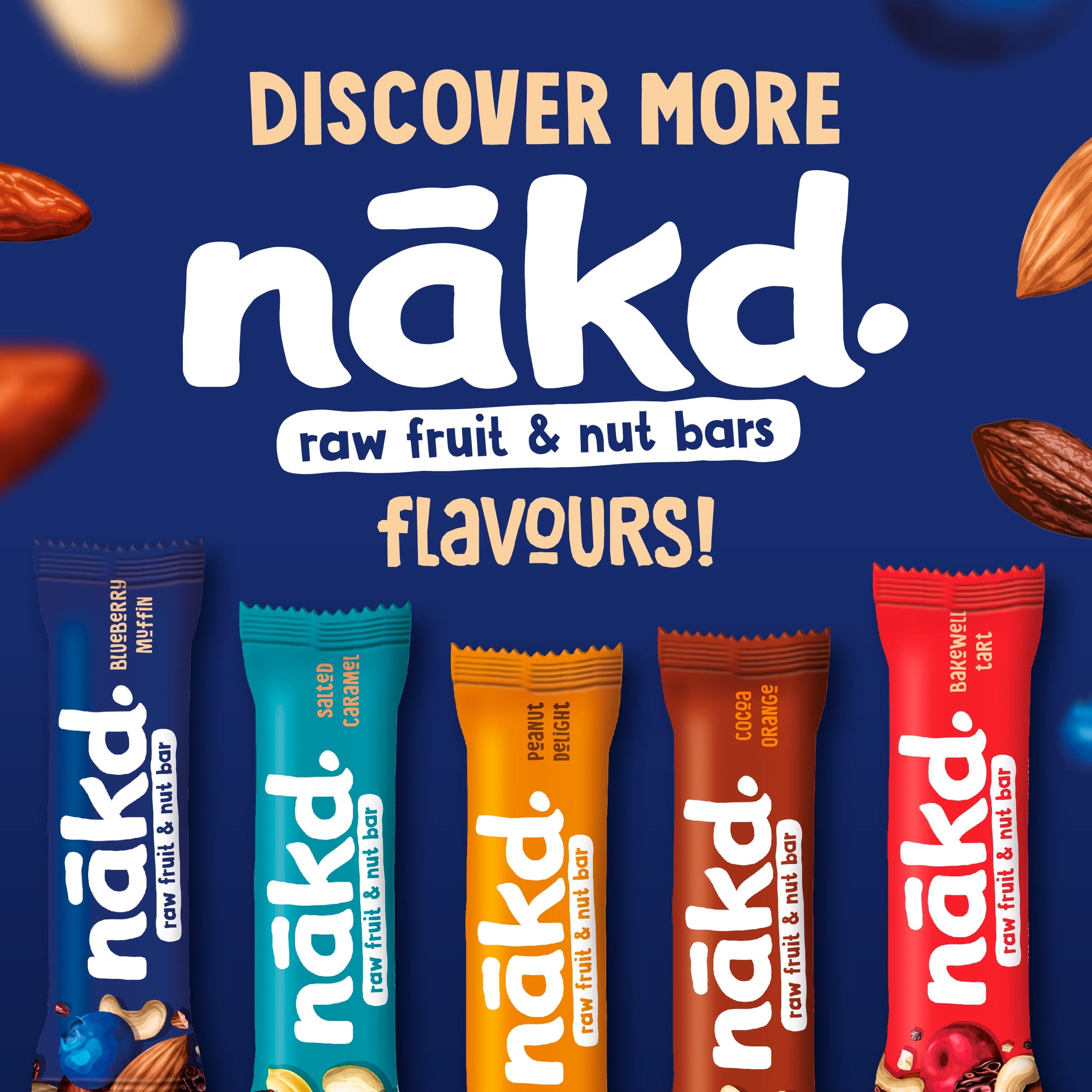 Nakd Blueberry Muffin Raw Fruit & Nut Bar 4x35g thumbnail 2