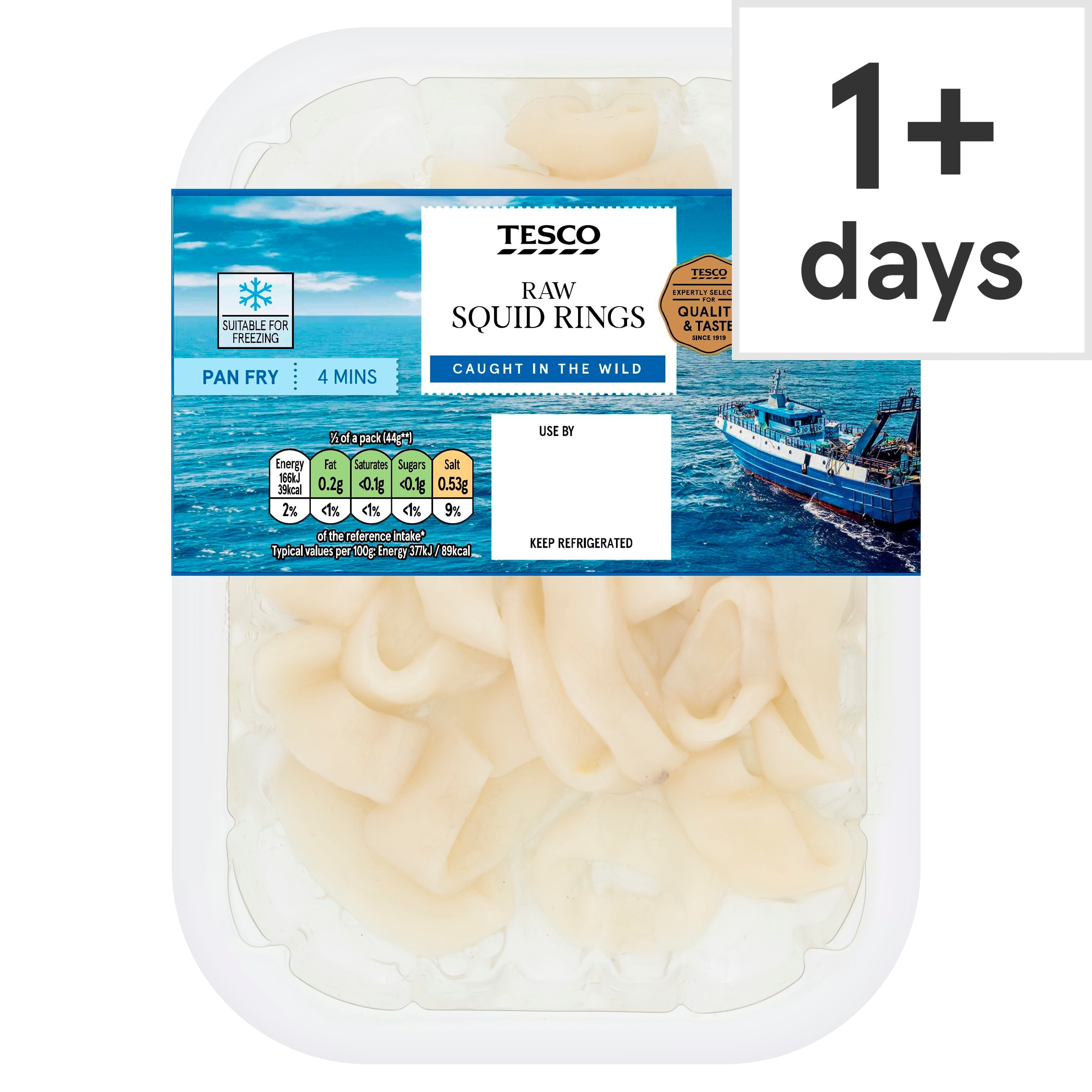 Tesco Raw Squid Rings 150G