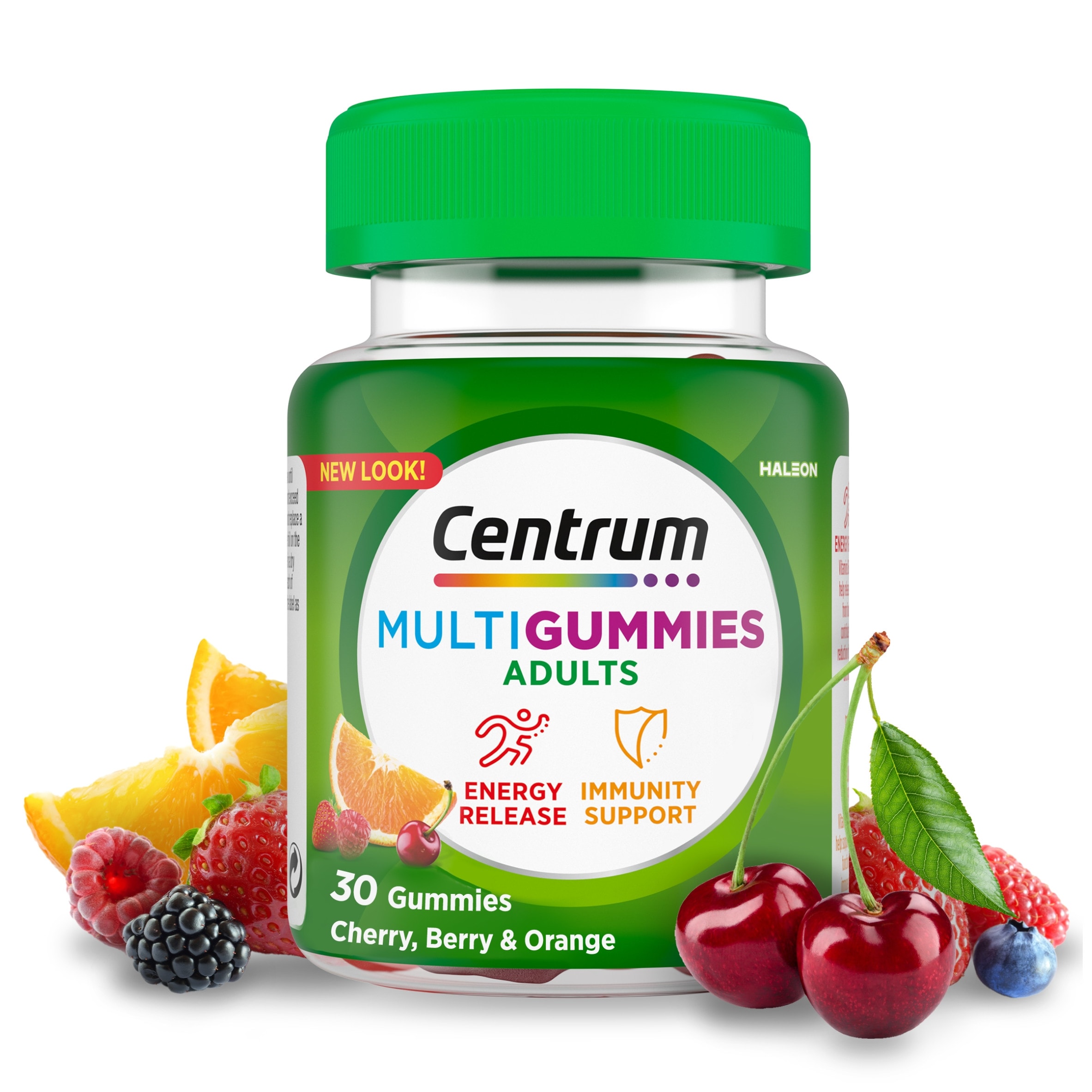 Centrum MultiGummies Mixed Fruit, Cherry, Berry & Orange Multivitamin Gummies 30s