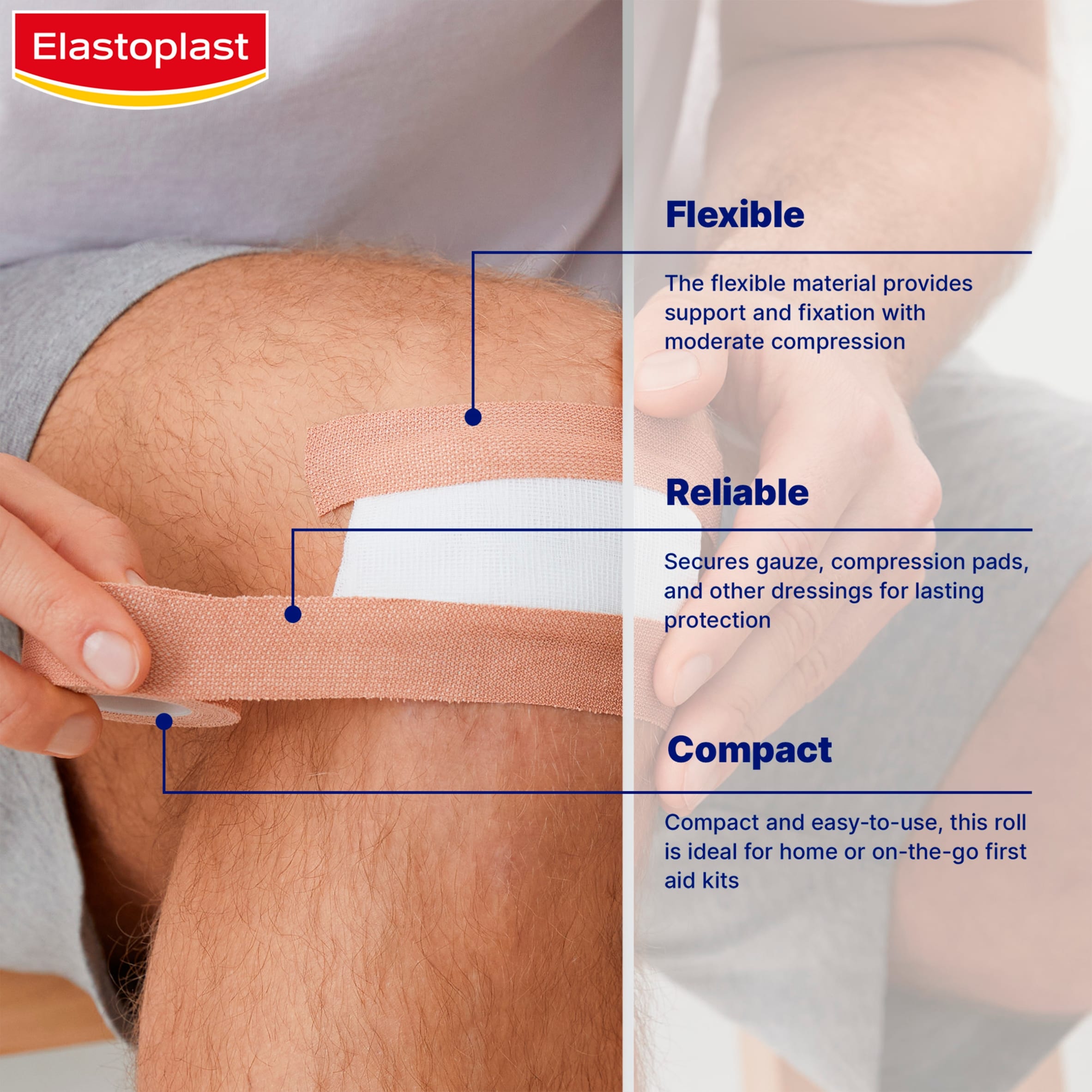 Elastoplast Fabric Strapping 2.5Cm X 3M 1Pc thumbnail 3