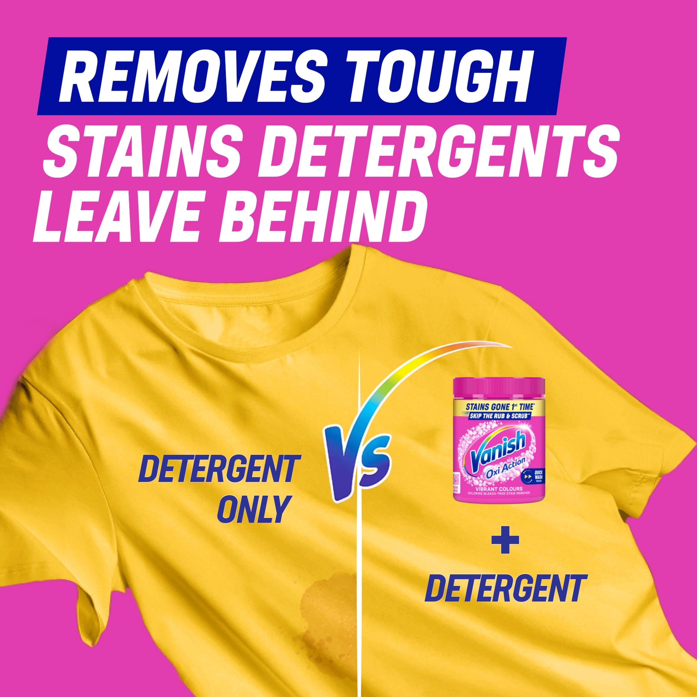 Vanish Gold Oxi Action Stain Remover For Colours 850g thumbnail 4