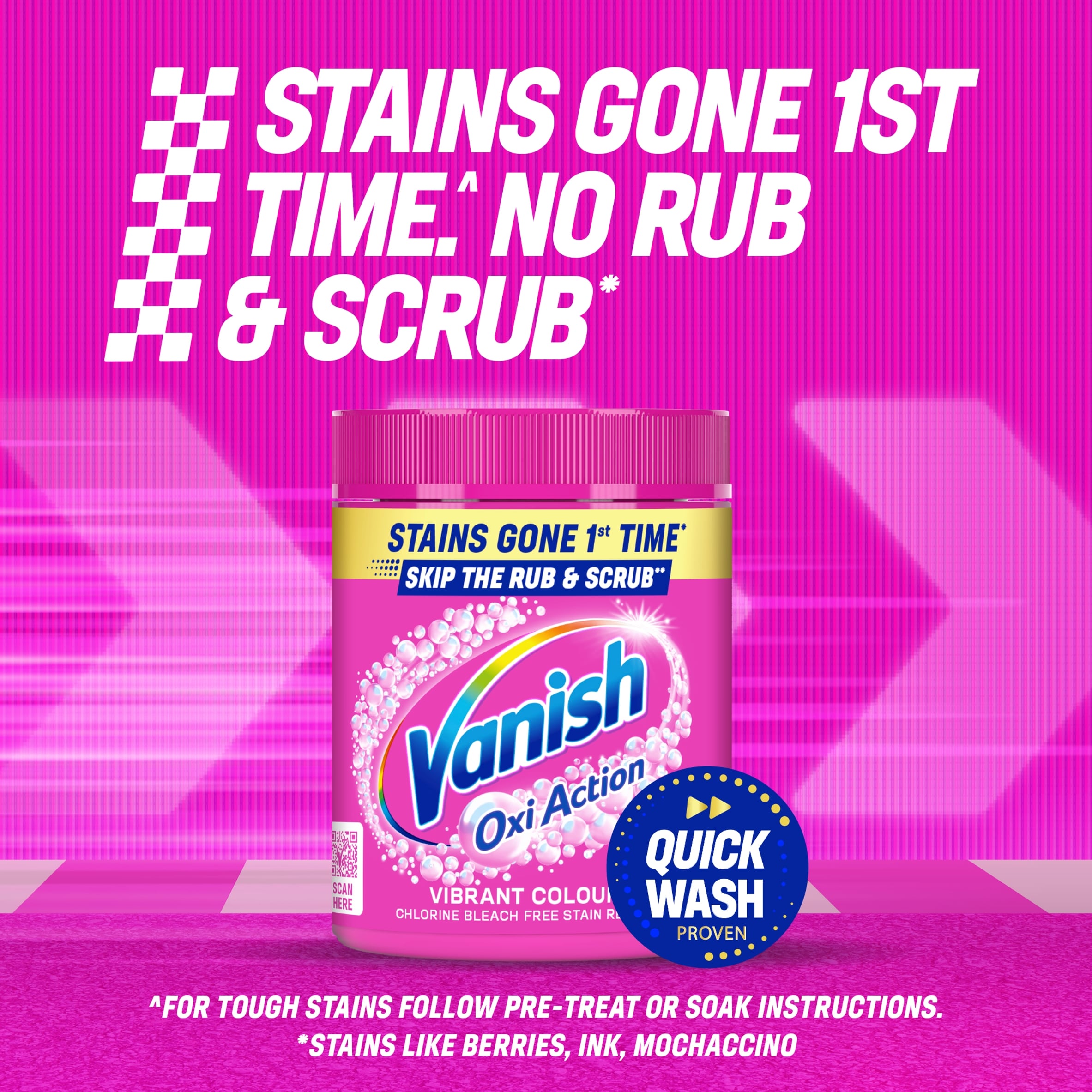 Vanish Gold Oxi Action Stain Remover For Colours 1.35kg thumbnail 2