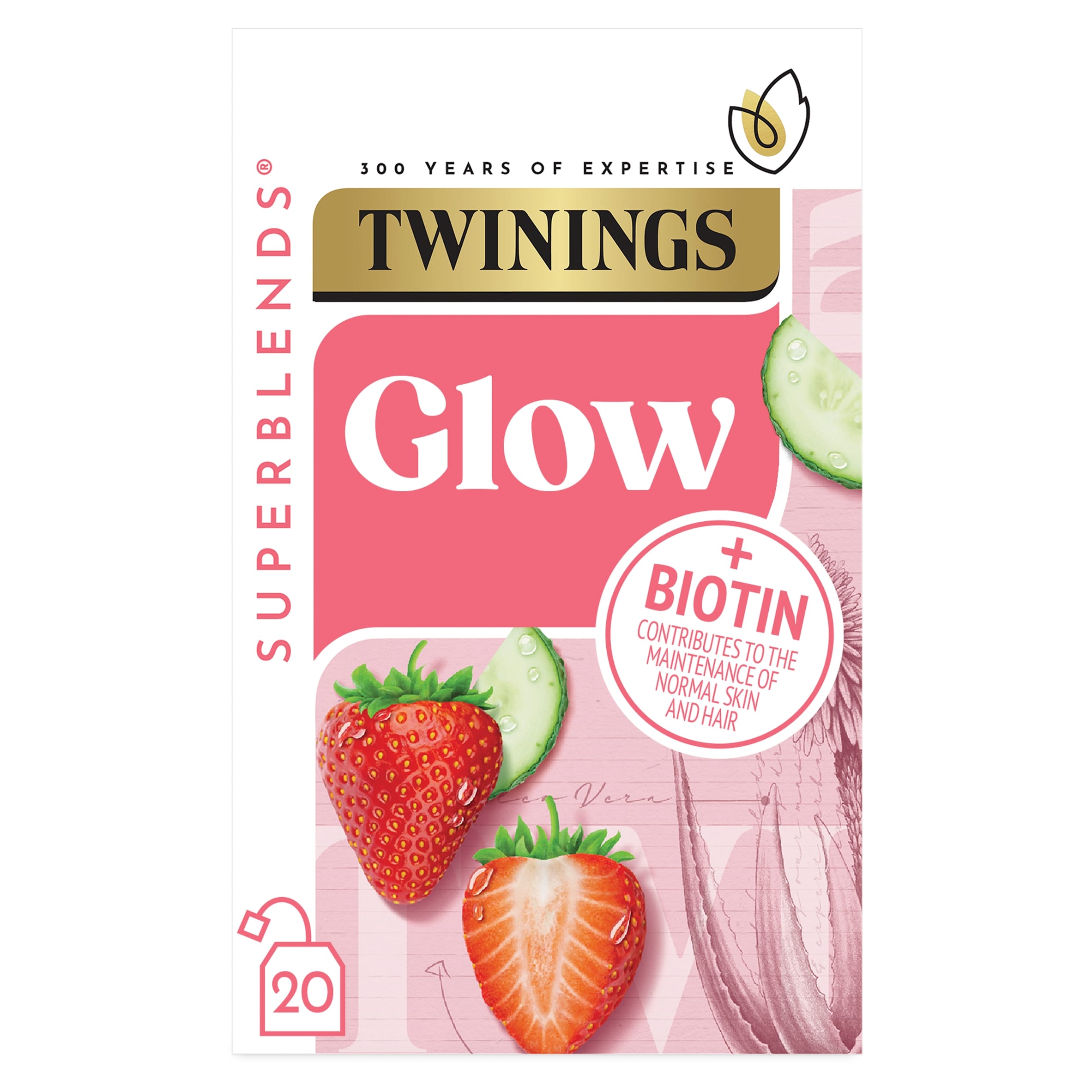 Twinings Superblends Glow with Strawberry, Cucumber & Green Tea