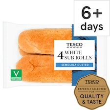 Tesco White Sub Rolls 4 Pack