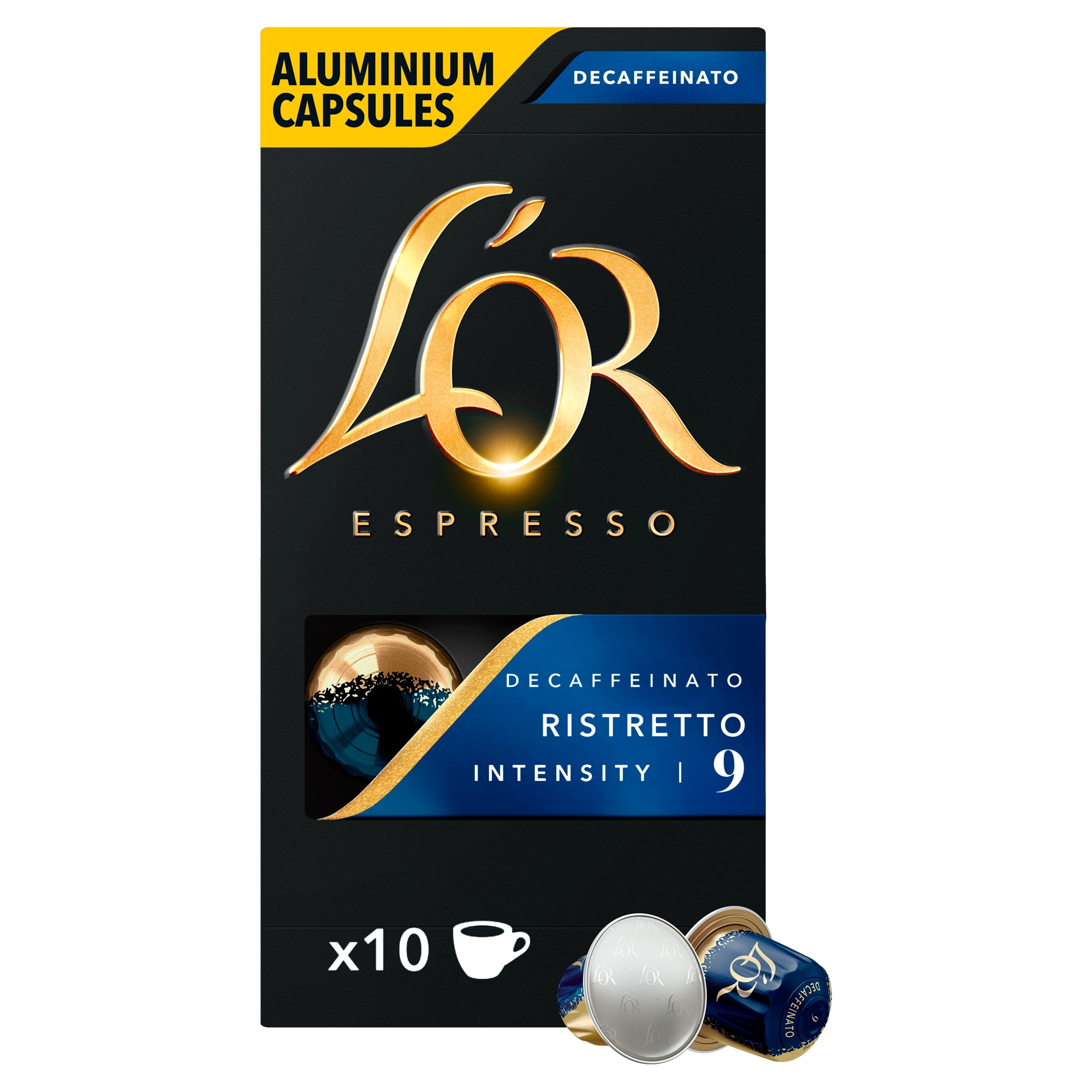 L'or. 10 Espresso Ristretto Decaff Coffee Pods 52G thumbnail 2