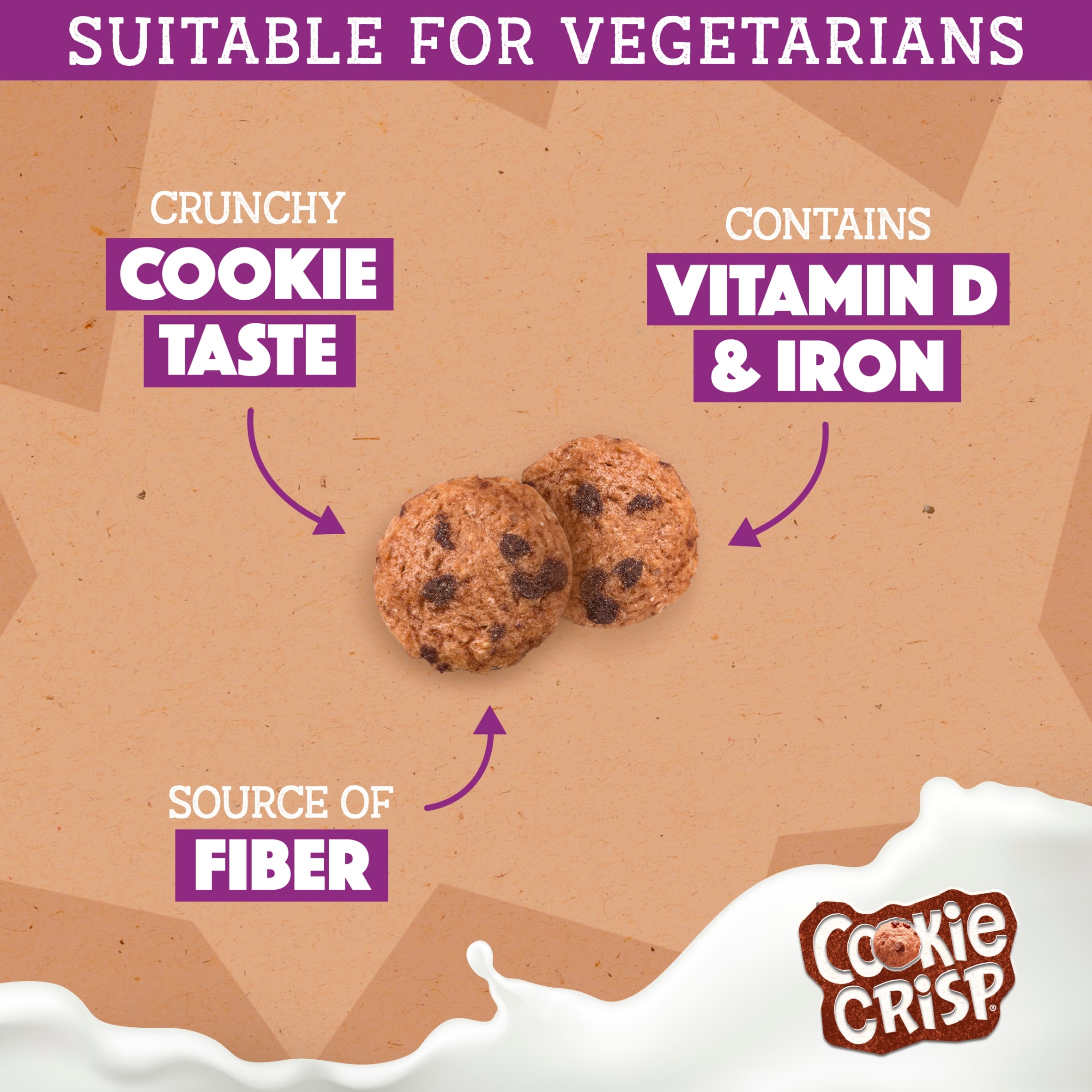 Nestlé Cookie Crisp Chocolate Breakfast Cereal 500g thumbnail 2