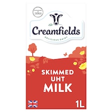 Creamfields Skimmed UHT Milk 1L
