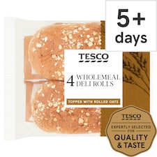Tesco Deli Wholemeal Rolls 4 Pack