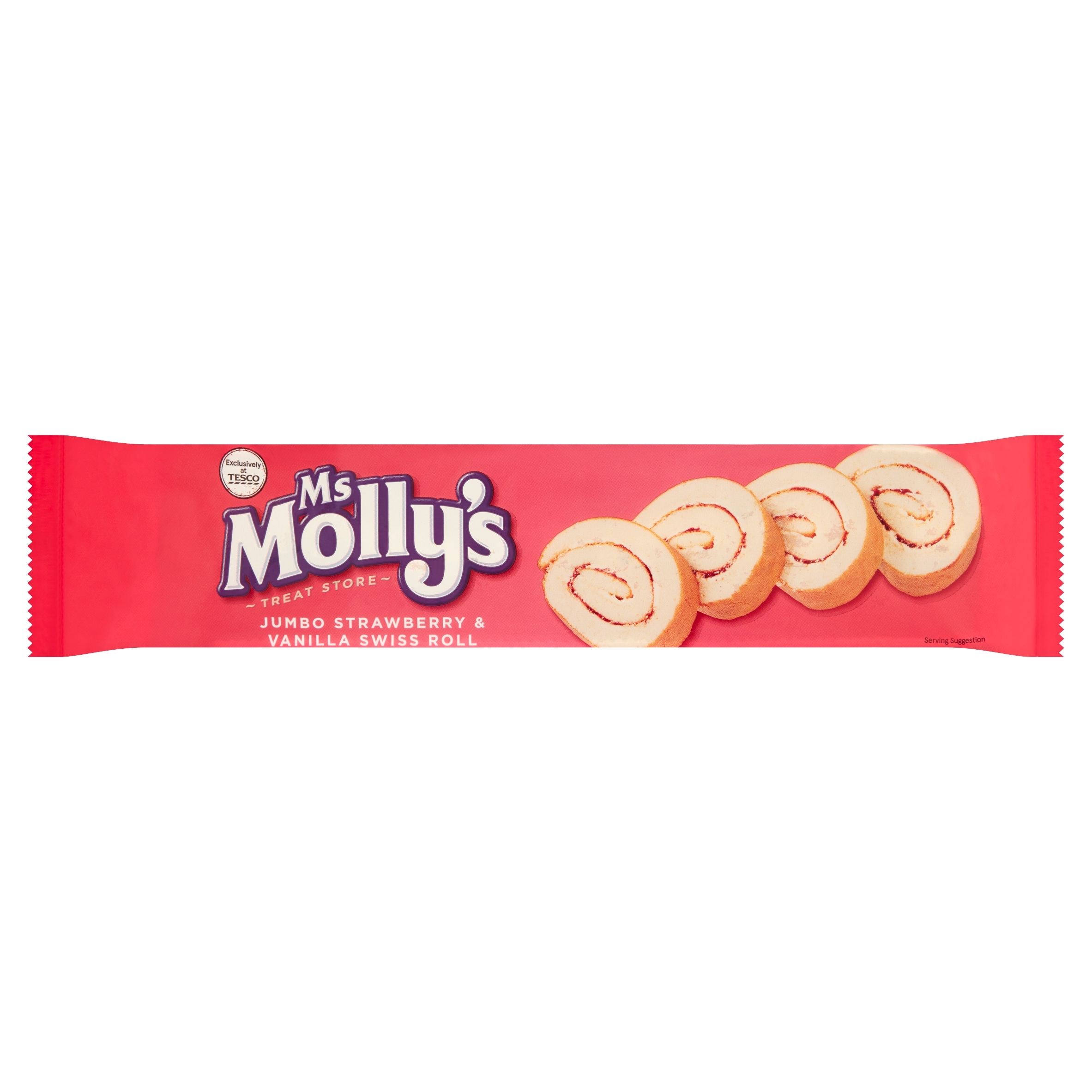 Ms Molly's Jumbo Strawberry & Vanilla Swiss Roll