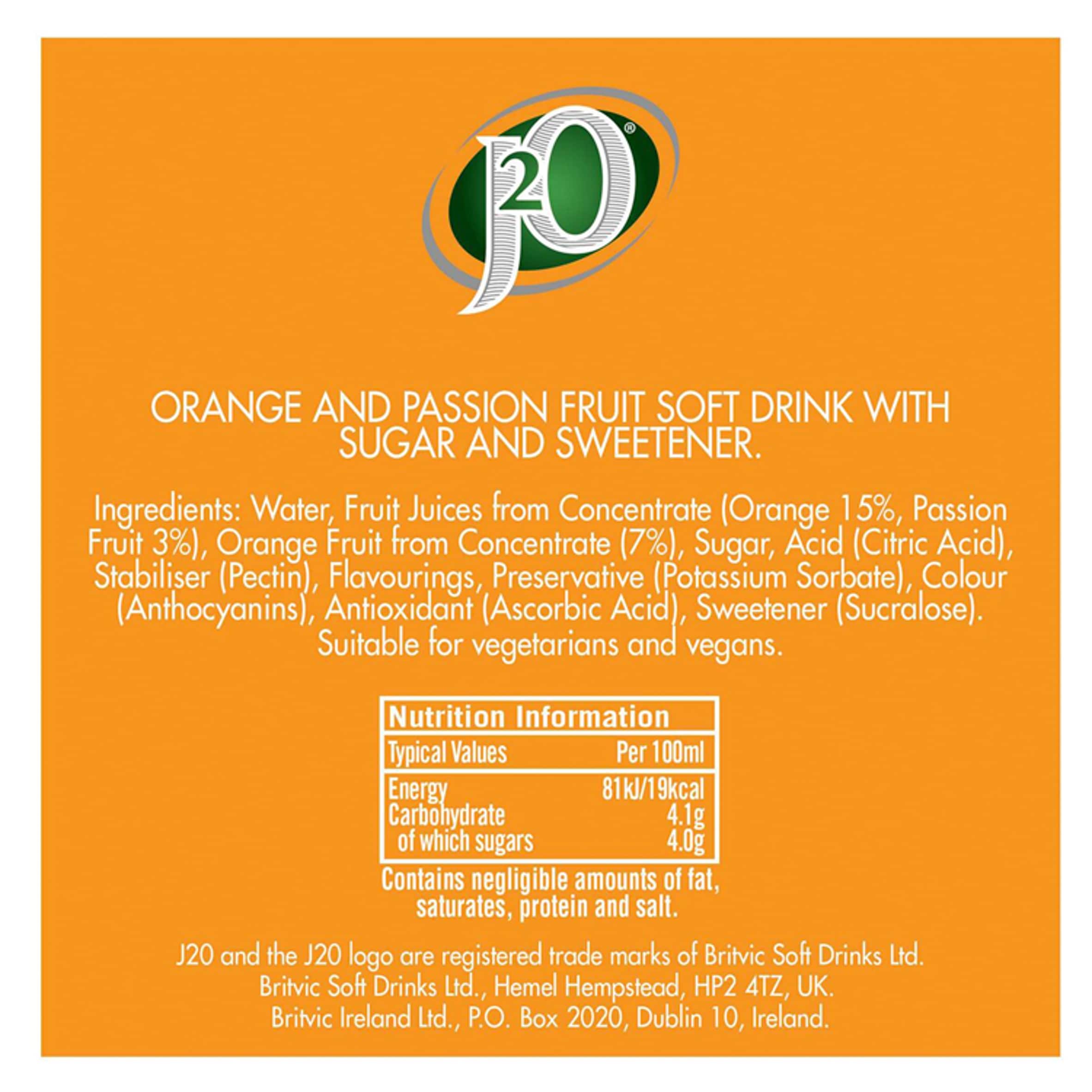 J2o Orange & Passion Fruit 250Ml thumbnail 2