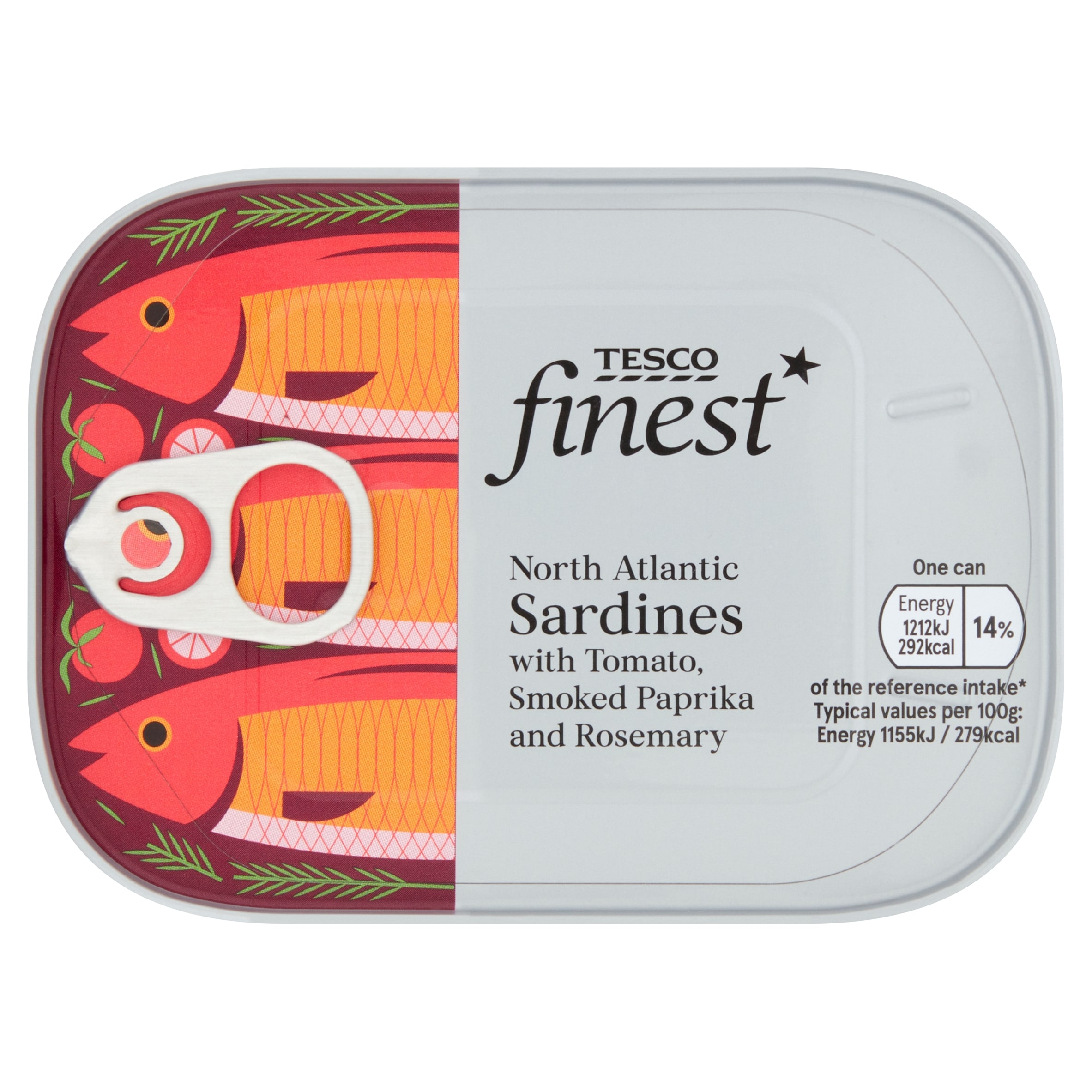 Tesco Finest Sardines In Paprika & Tomato Sauce 105G