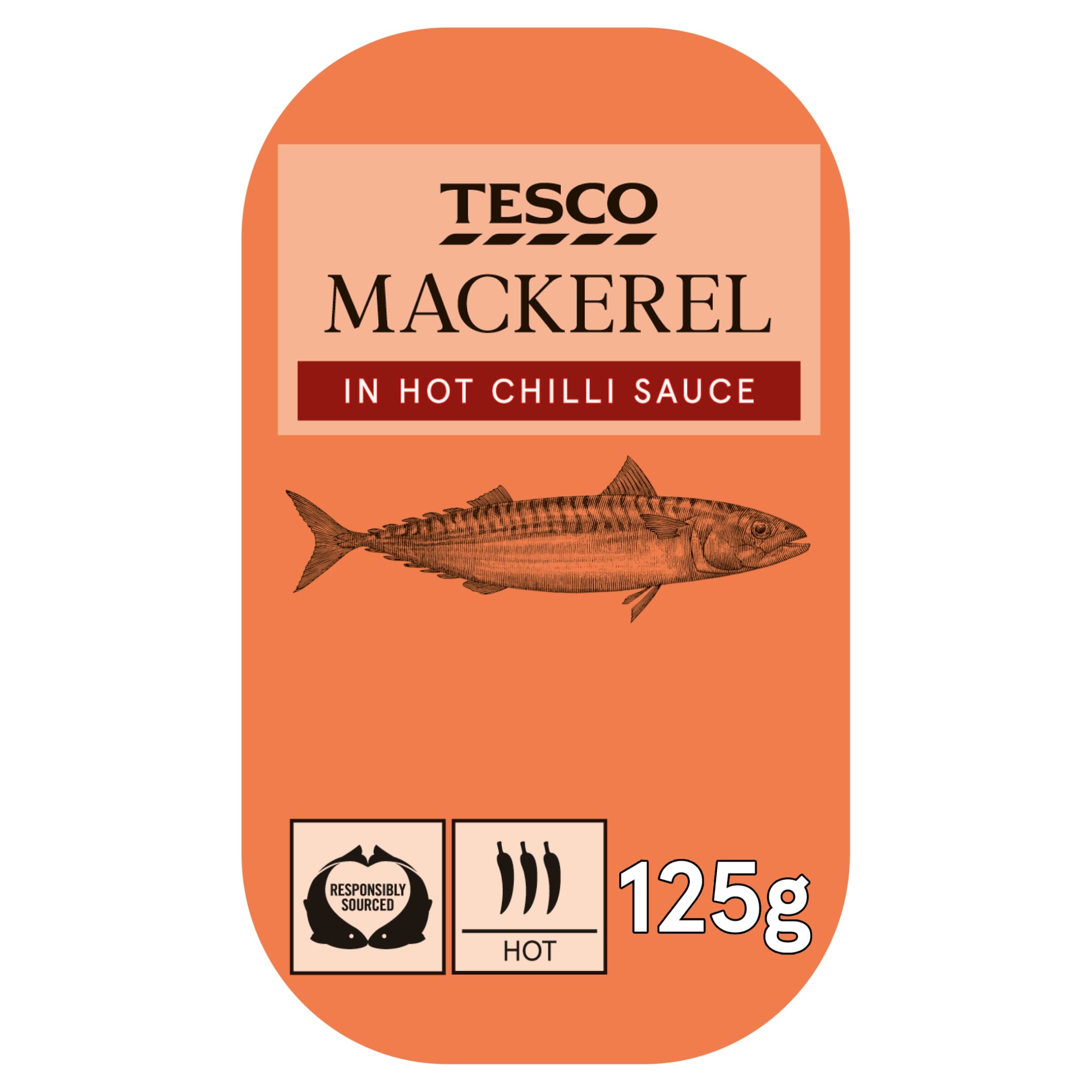 Tesco Mackerel In Hot Sauce 125G