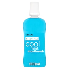 Tesco Essentials Cool Mint Mouthwash 500ml