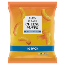 Tesco Cheese Puffs 10 Pack 170G