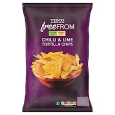 Tesco Free From Chilli & Lime Tortilla Chips 200g