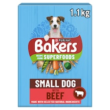 BAKERS Small Dog Beef Dry Dog Food 1.1kg