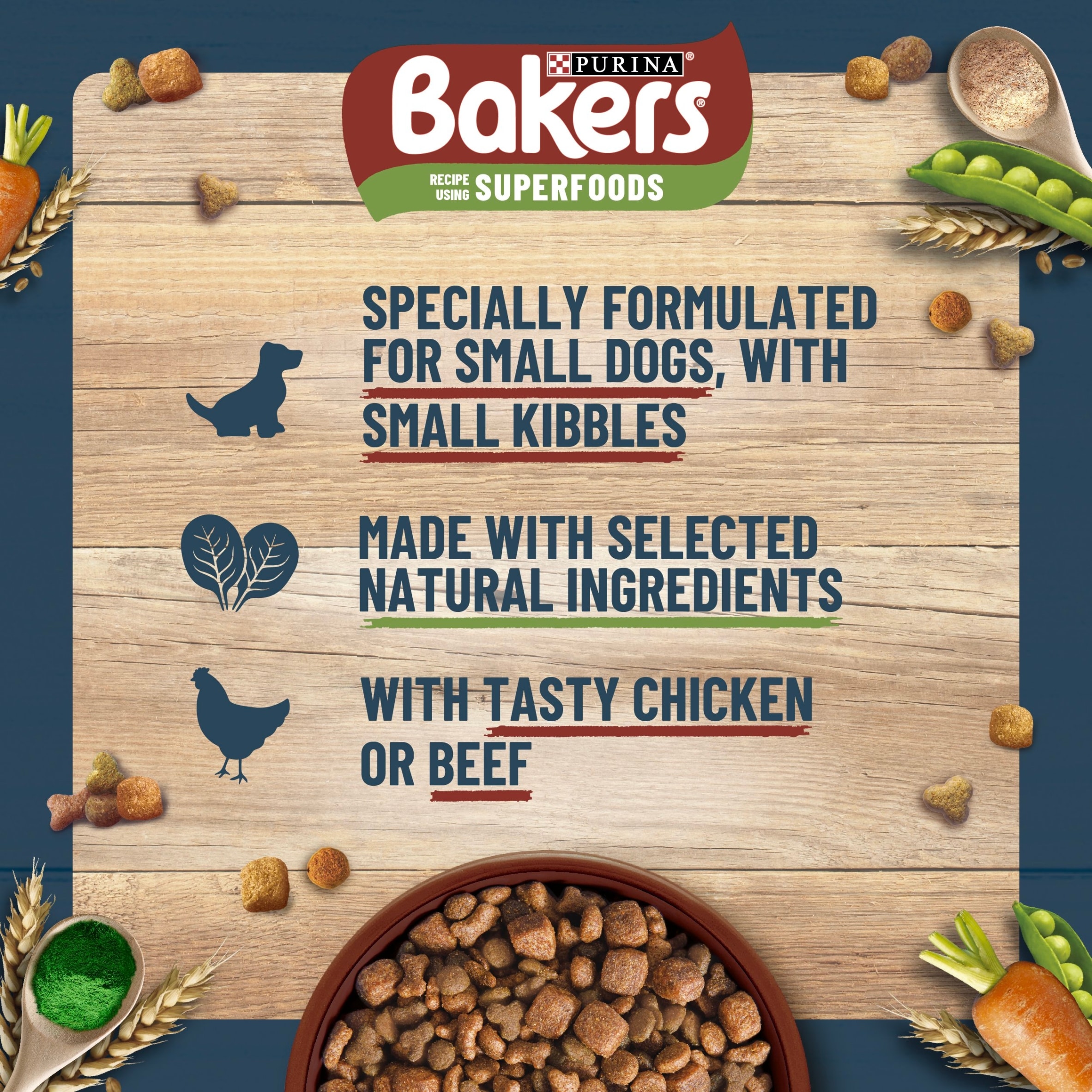 BAKERS Small Dog Chicken Dry Dog Food 1.1kg thumbnail 5