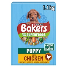 BAKERS Puppy Chicken with Vegetables Dry Dog Food 1.1kg