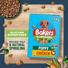 BAKERS Puppy Chicken with Vegetables Dry Dog Food 1.1kg thumbnail 3