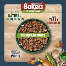 BAKERS Puppy Chicken with Vegetables Dry Dog Food 1.1kg thumbnail 5