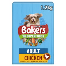 BAKERS Chicken with Vegetables Dry Dog Food 1.2kg
