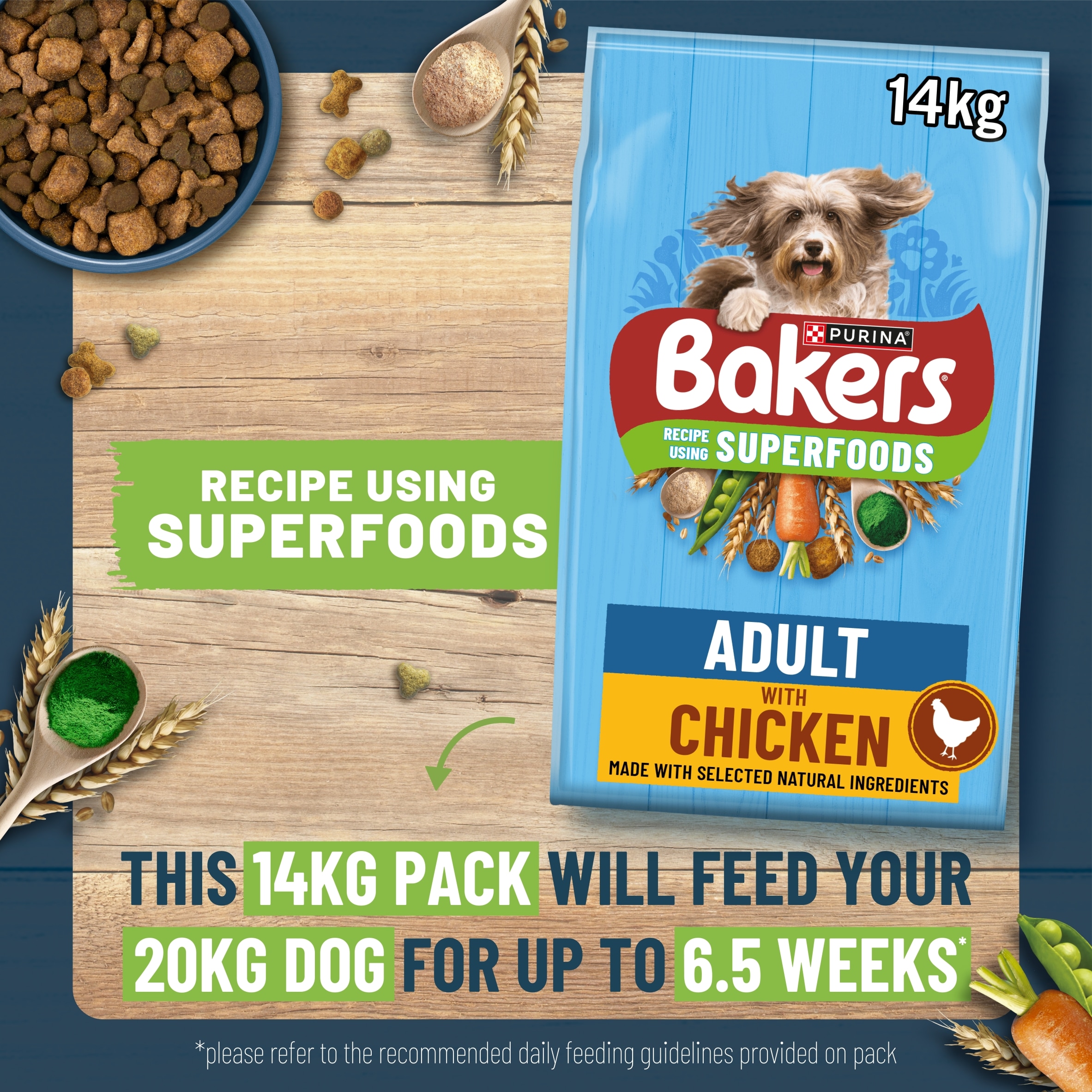 BAKERS Chicken with Vegetables Dry Dog Food 1.2kg thumbnail 5