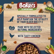 BAKERS Senior Chicken with Vegetables Dry Dog Food 2.85kg thumbnail 6