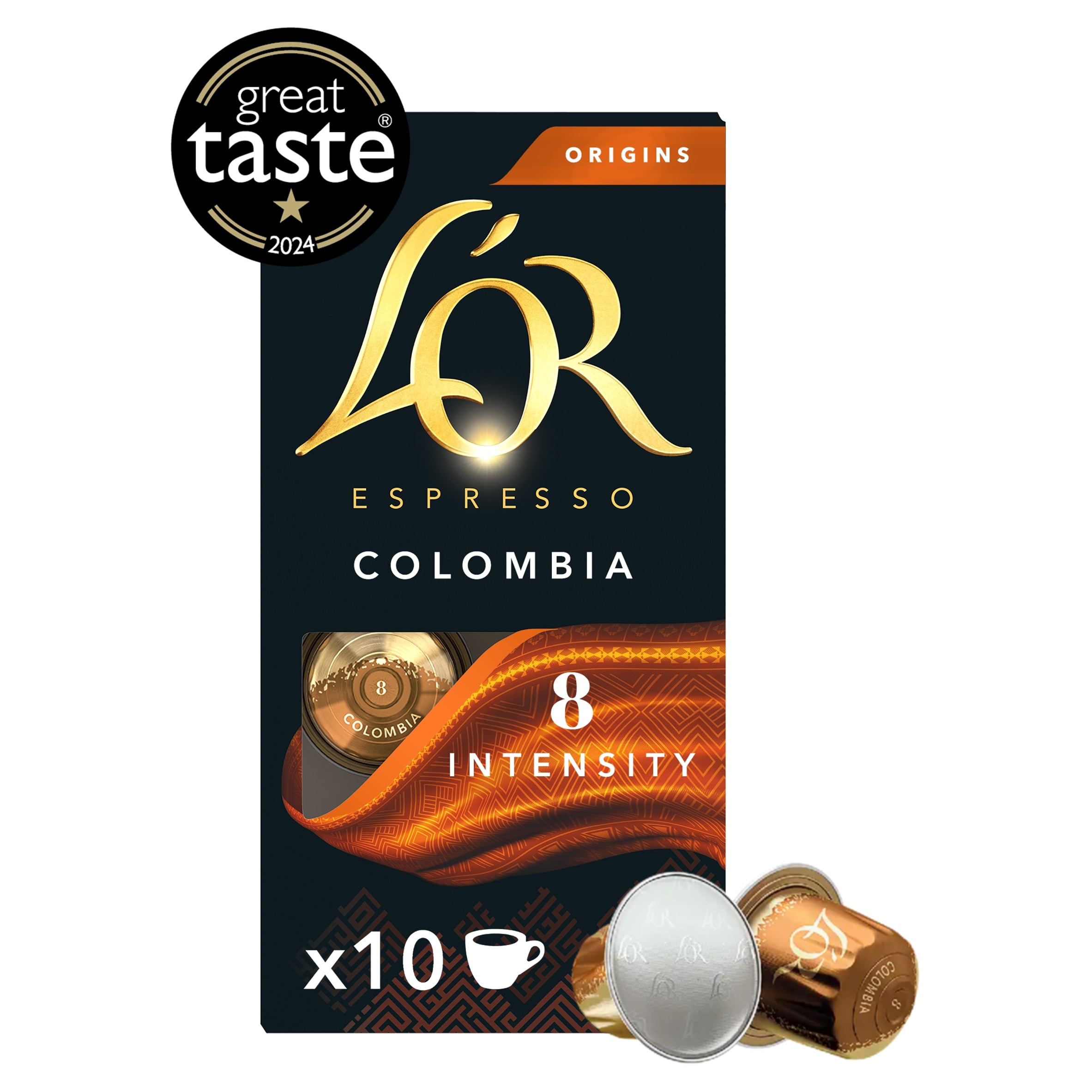 L'OR Colombia Coffee Pods x10 Intensity 8