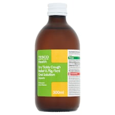 Tesco Health Dry Tickly Cough Relief Oral Solution - Honey and Lemon 300ml