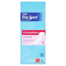 Tesco Free Spirit Pantyliners Long Plus 22 Pack