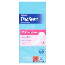 Tesco Free Spirit Ultra Thin Pantyliners 30 Pack
