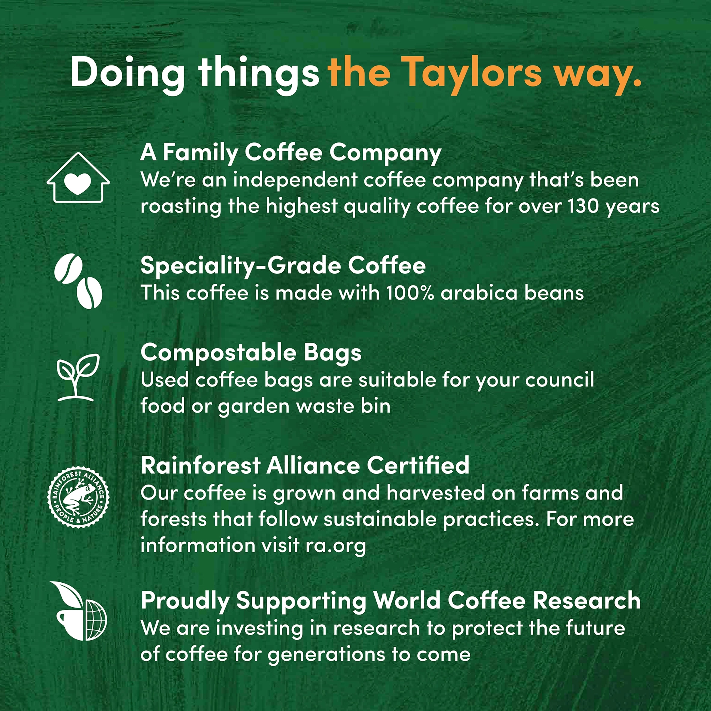 Taylors Decaffe Coffee Bags 10 Pack 75G thumbnail 4