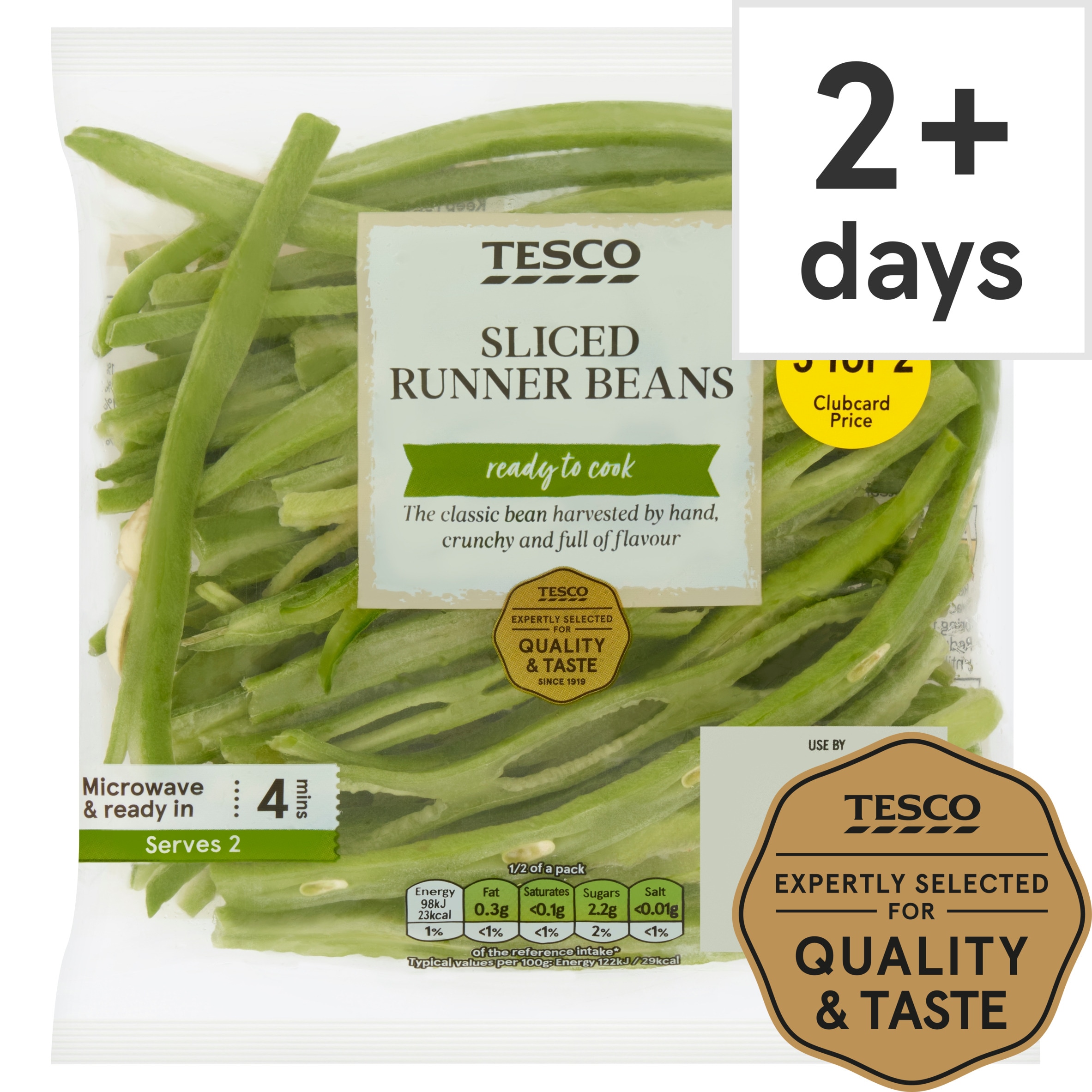 Tesco Traditional Sliced Runner Beans 160G