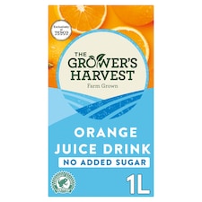 Growers Harvest Orange Juice Drink No Added Sugar 1Litre