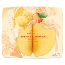 Tesco Extracts Lemon & Mandarin Soap 4X125g